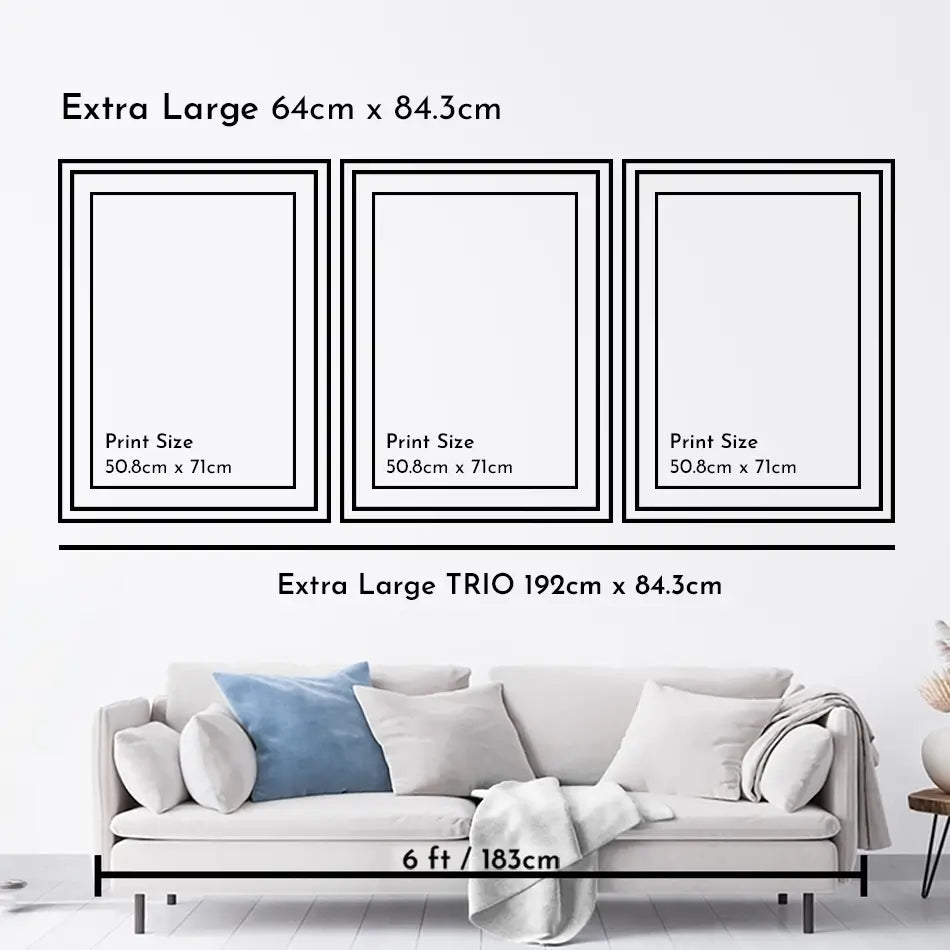 Composition 7 Framed Art Print Trio