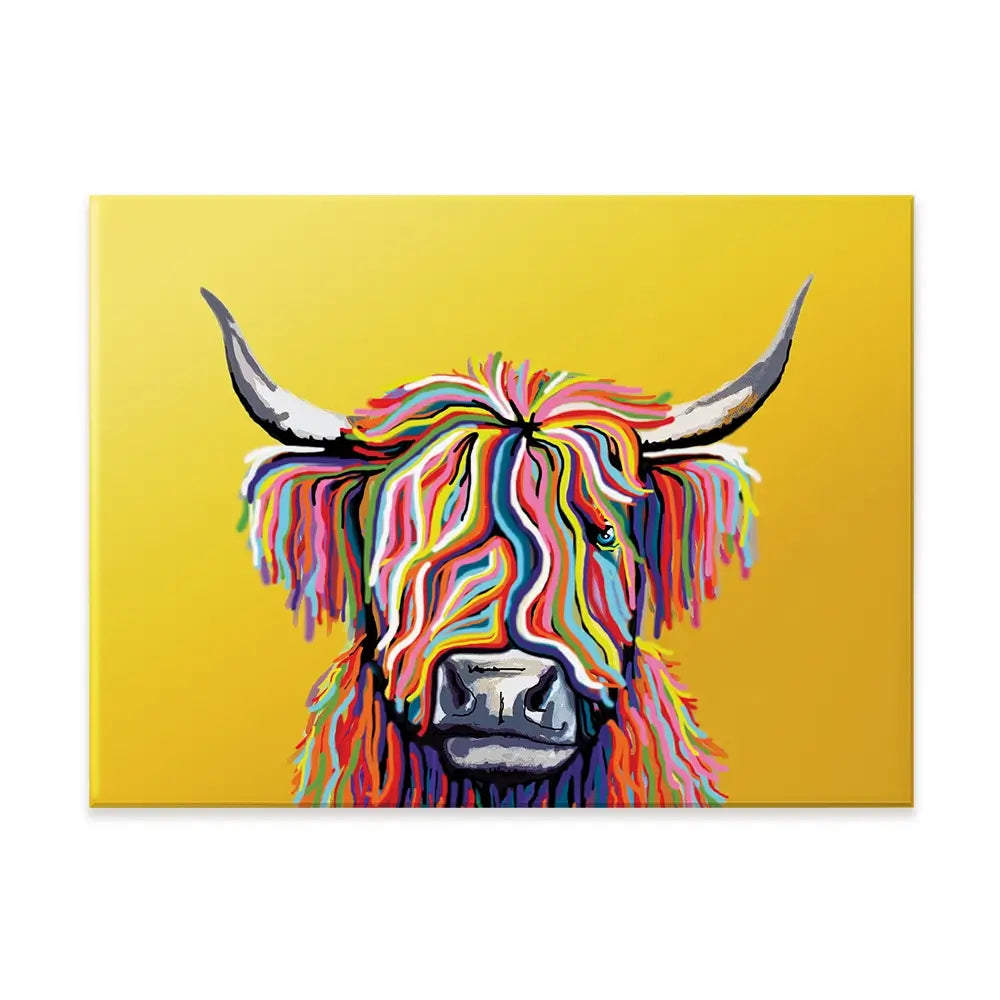 Highland Cow Yellow Canvas Print