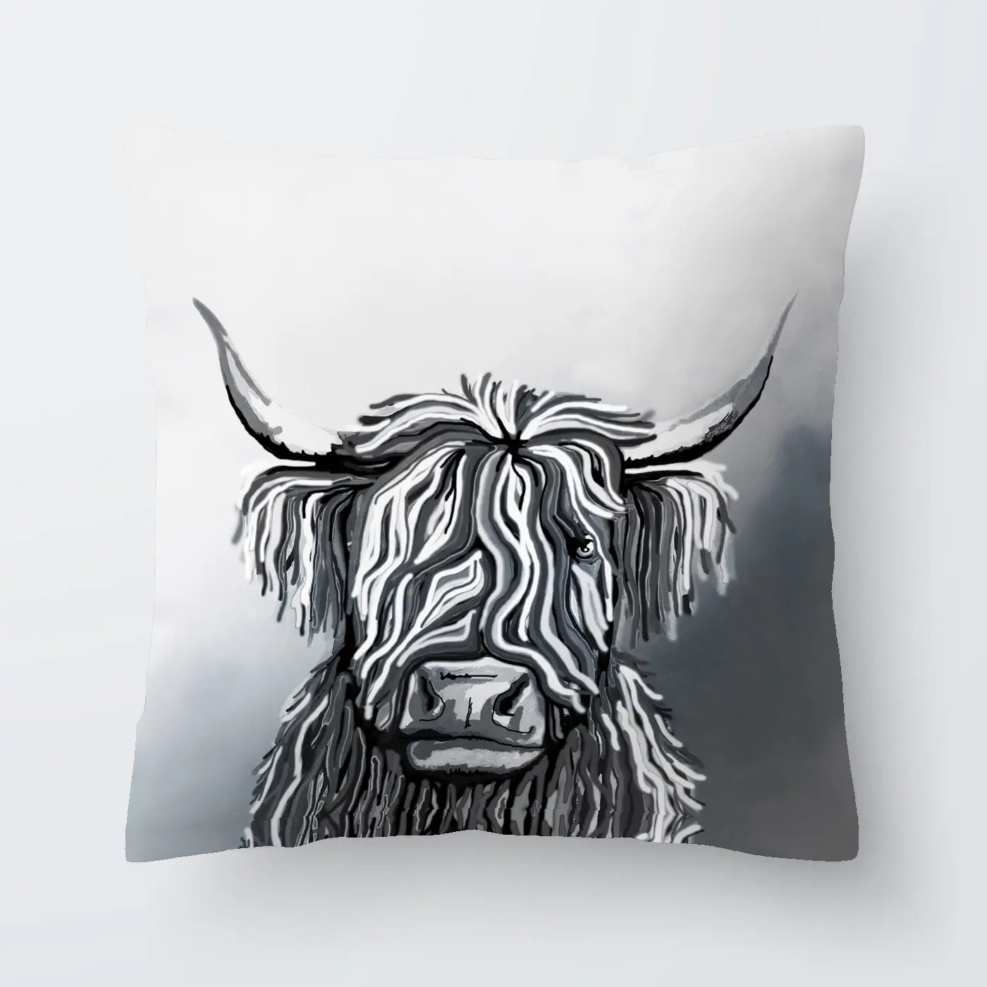 Abstract Highland Cow Cushion