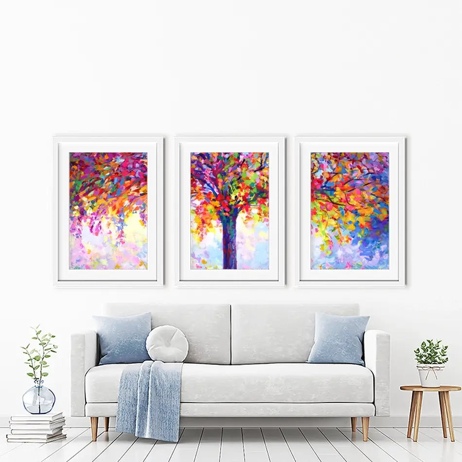 Tree Of Happiness Framed Art Print Trio