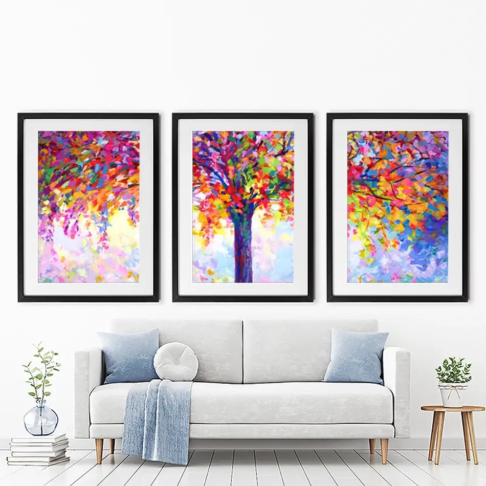 Tree Of Happiness Framed Art Print Trio