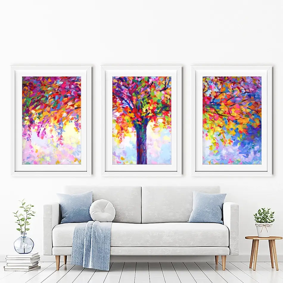 Tree Of Happiness Framed Art Print Trio