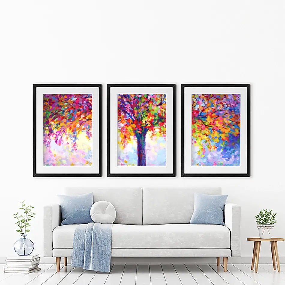 Tree Of Happiness Framed Art Print Trio