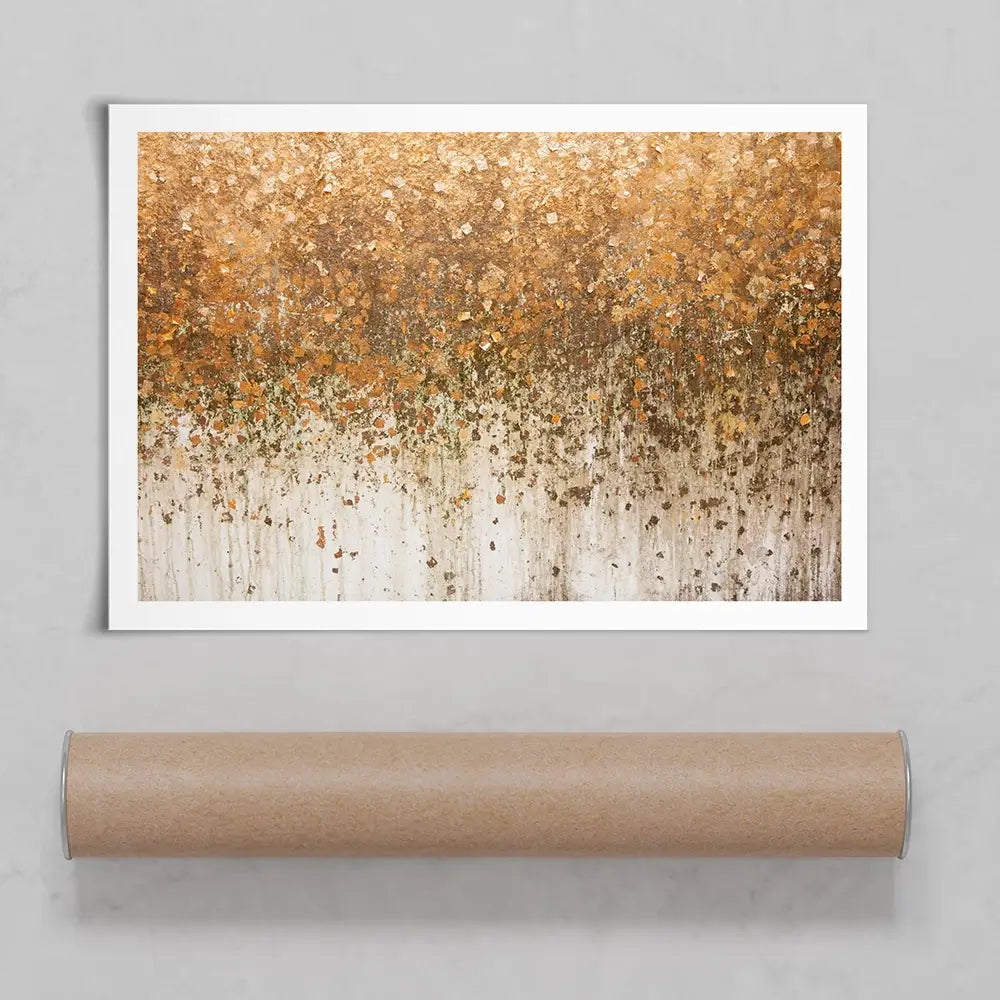 Golden Leaf Wall Art Print