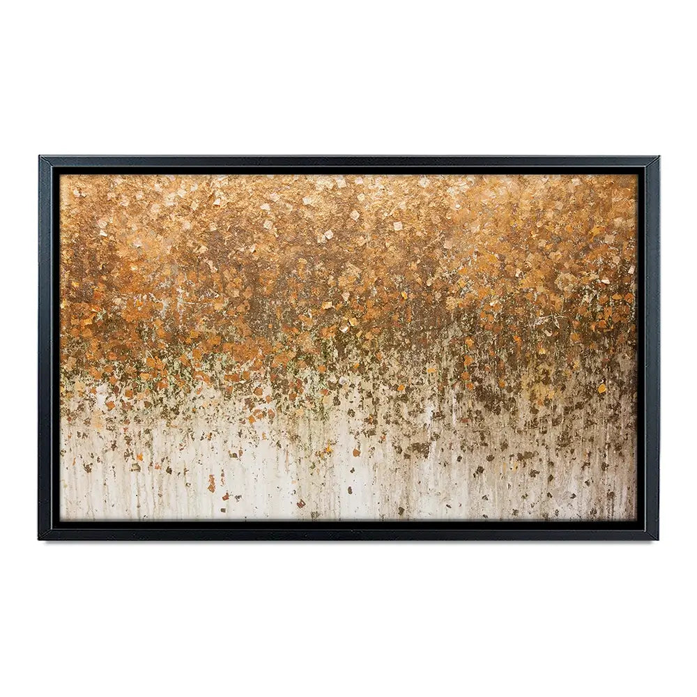 Golden Leaf Wall Canvas Print