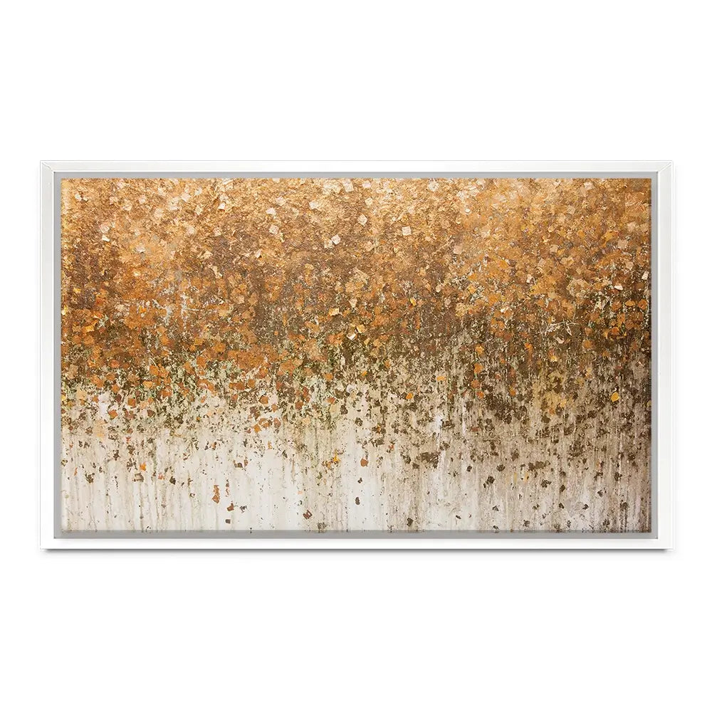 Golden Leaf Wall Canvas Print