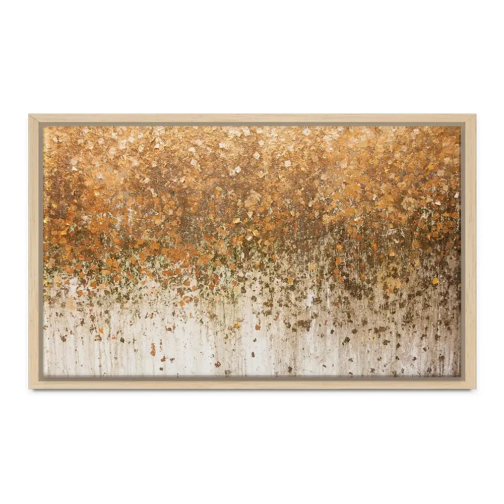 Golden Leaf Wall Canvas Print