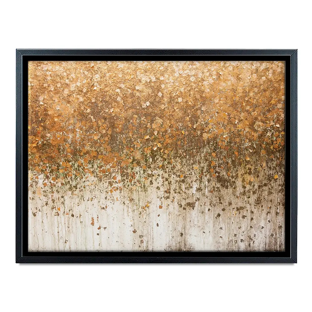 Golden Leaf Wall Canvas Print