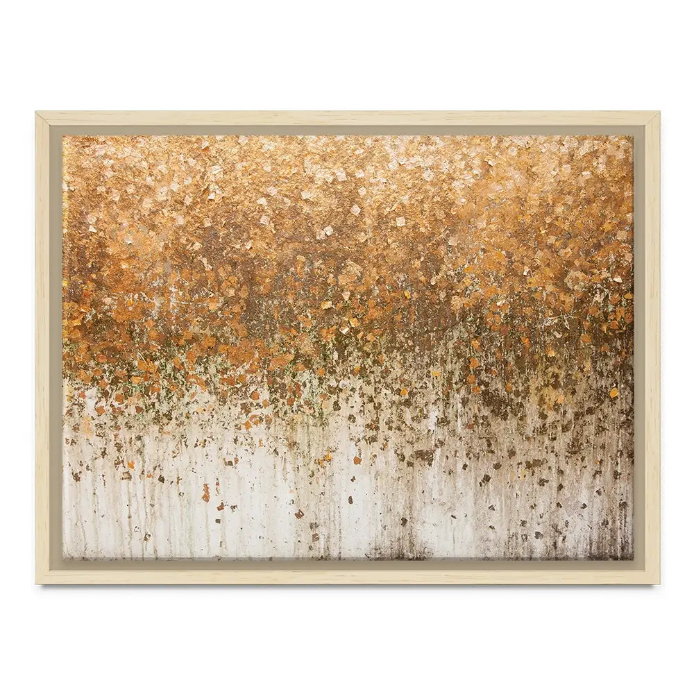 Golden Leaf Wall Canvas Print