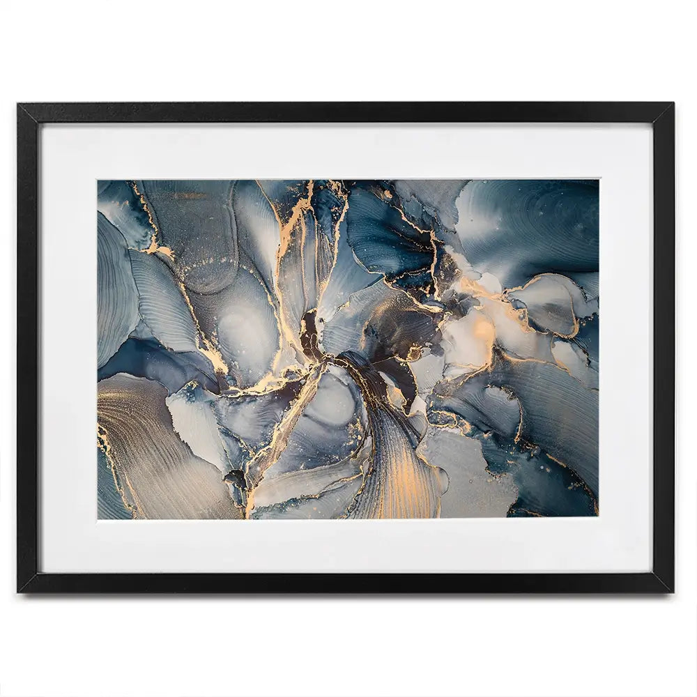 Glowing Marble Framed Art Print