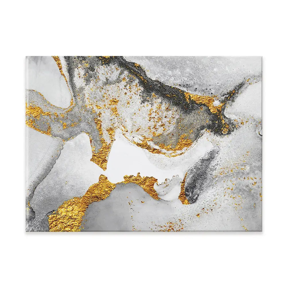 Grey And White Marble Canvas Print