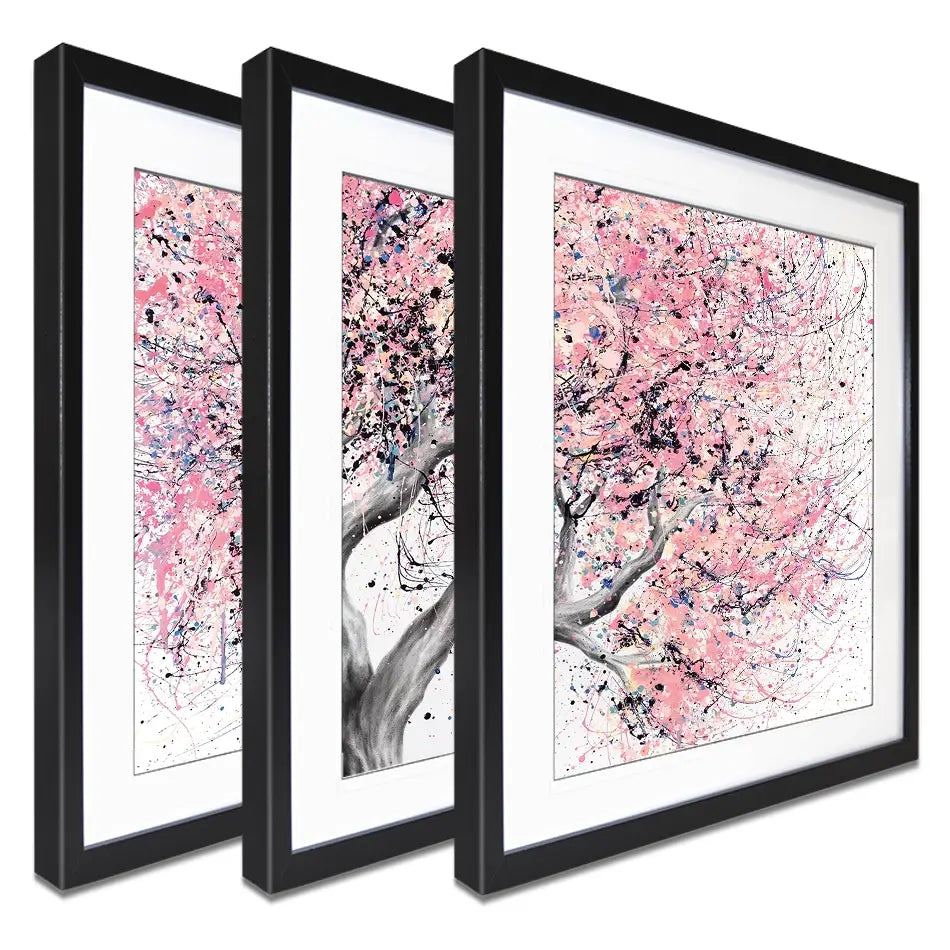 Taffy Blossom Tree Framed Art Print Trio