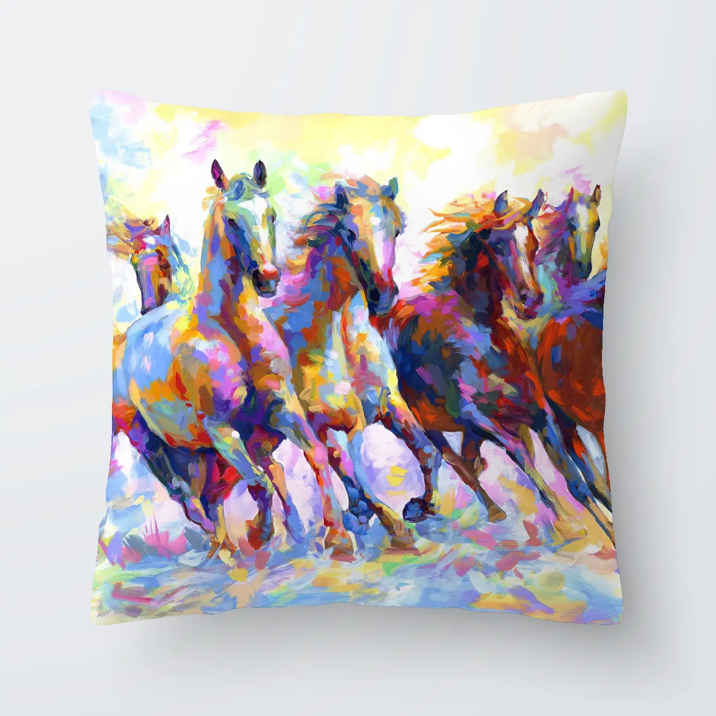 Wild Horses Running Cushion