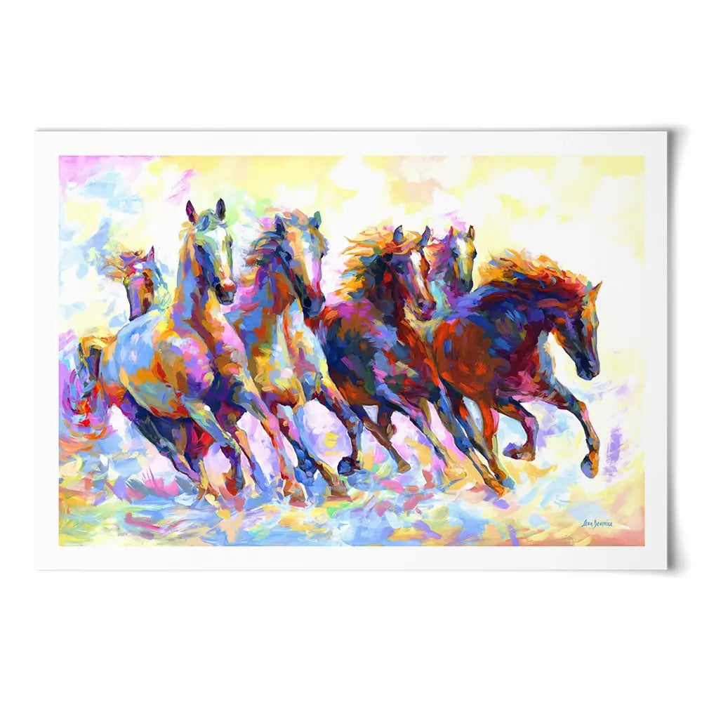 Wild Horses Running Art Print