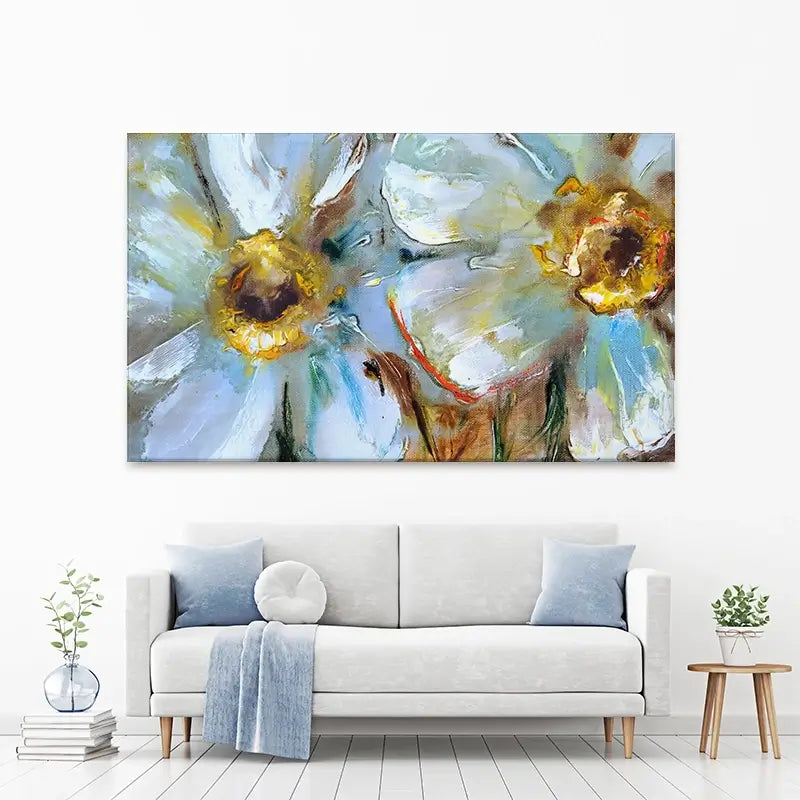 Two Daisies Canvas Print