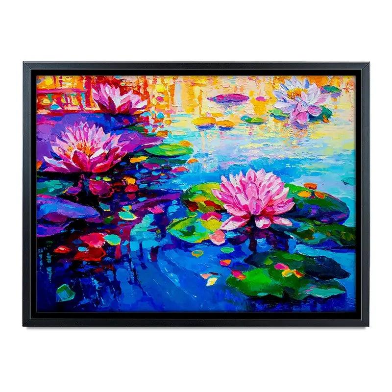 Colourful Lily Lake Canvas Print