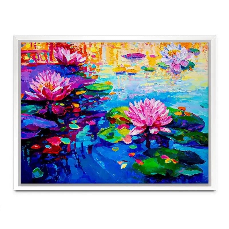 Colourful Lily Lake Canvas Print