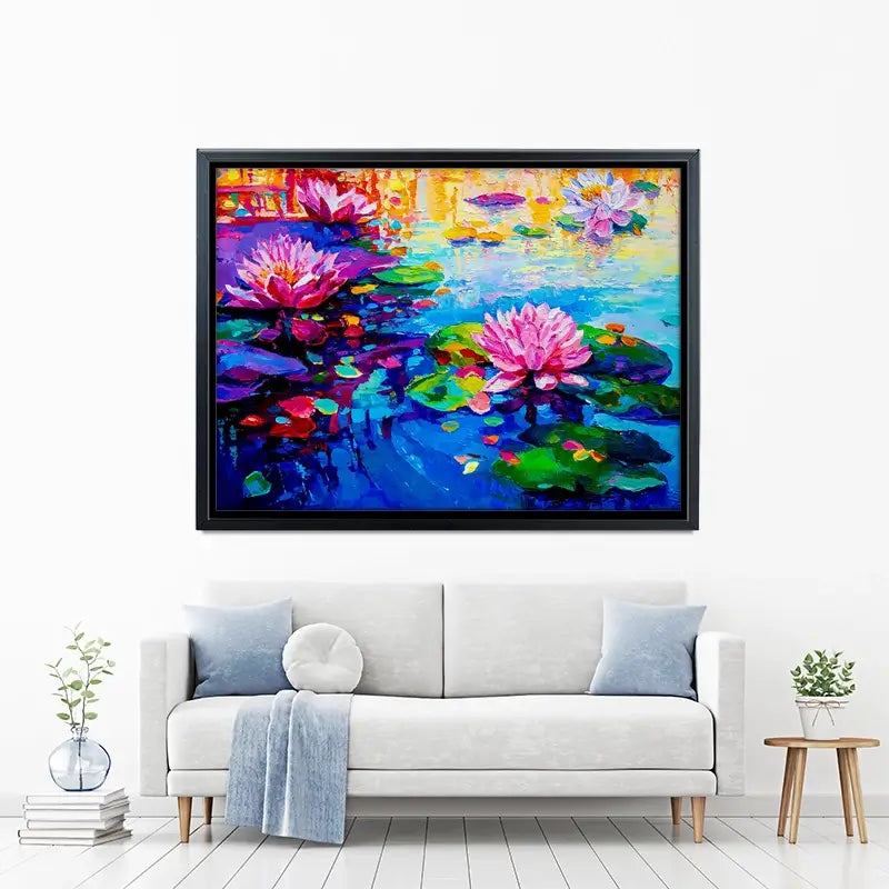 Colourful Lily Lake Canvas Print