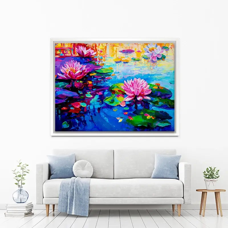 Colourful Lily Lake Canvas Print