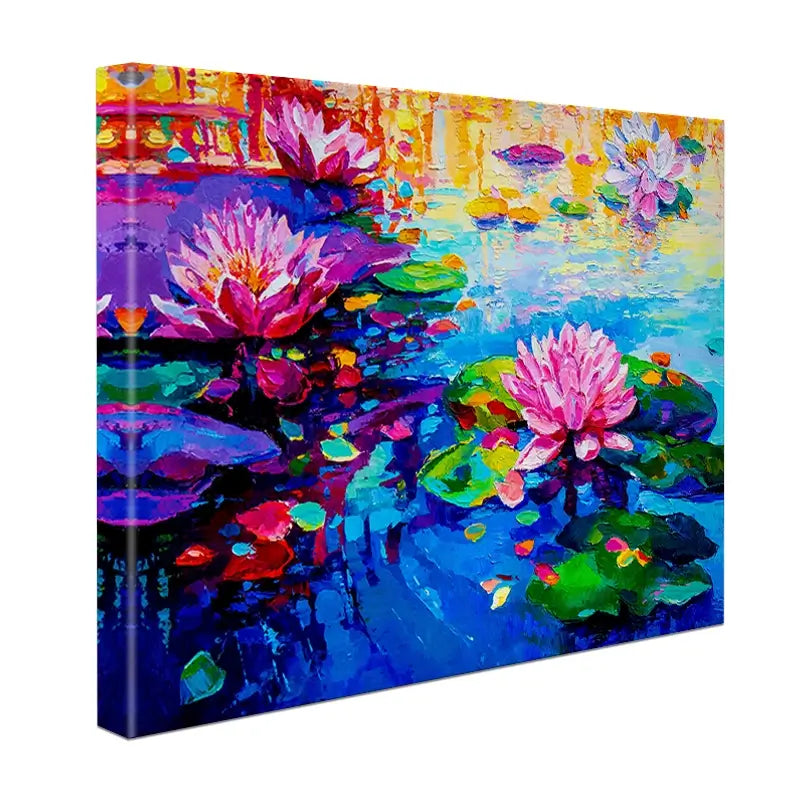 Colourful Lily Lake Canvas Print