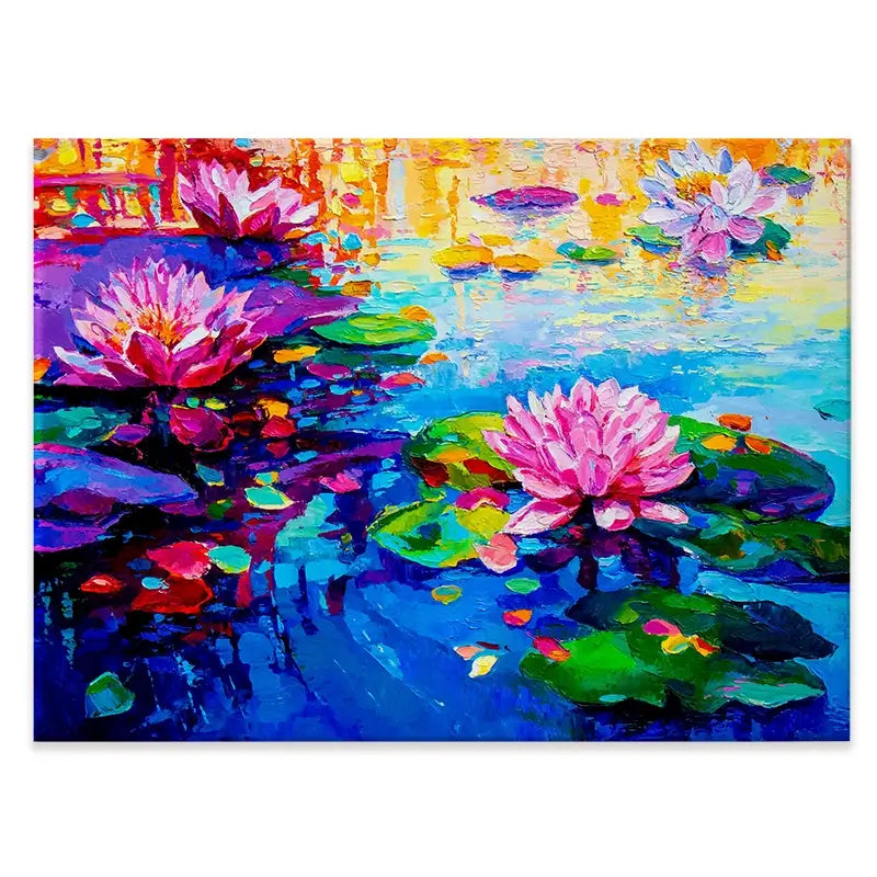 Colourful Lily Lake Canvas Print