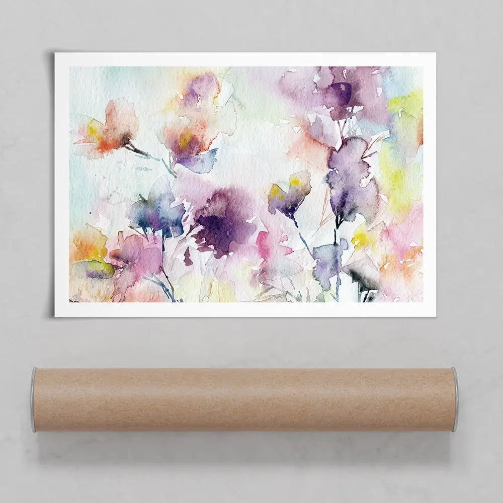 Delicate Floral Watercolour Art Print