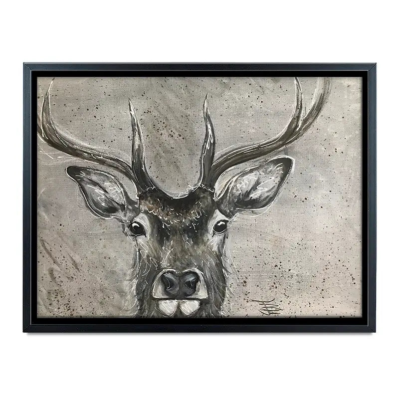 Stag Splash Canvas Print