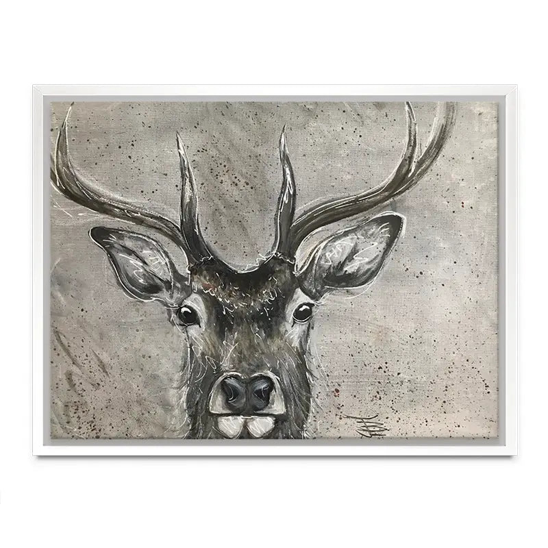 Stag Splash Canvas Print