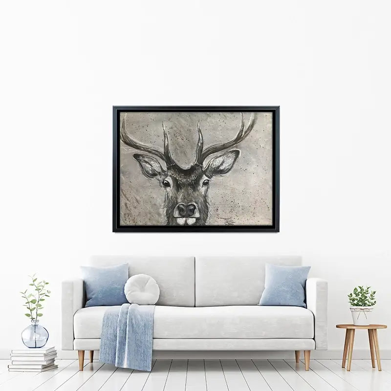 Stag Splash Canvas Print