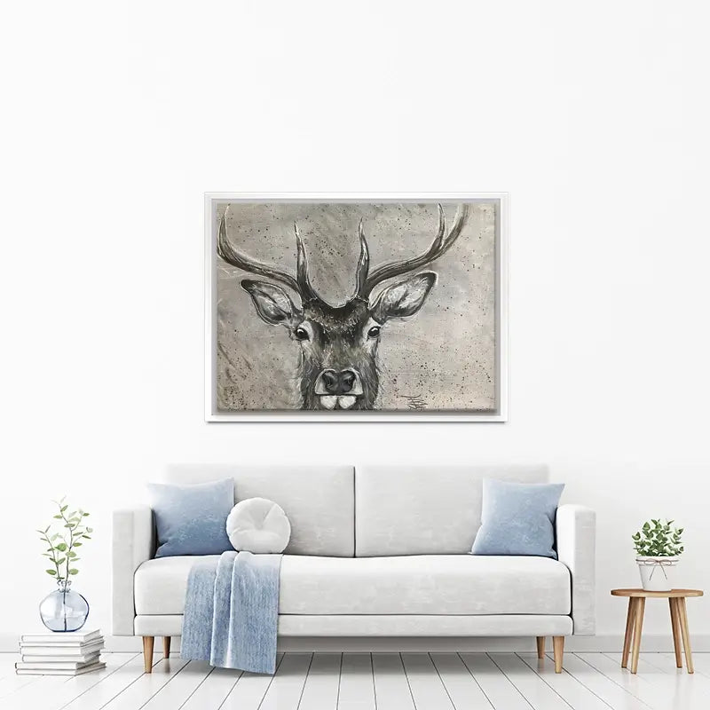 Stag Splash Canvas Print