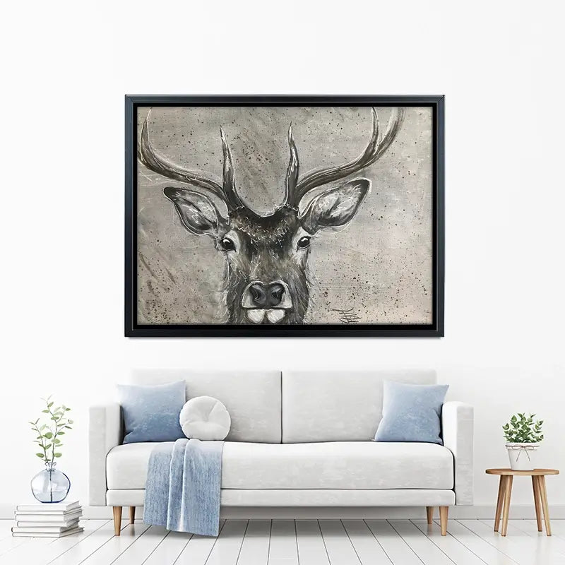 Stag Splash Canvas Print