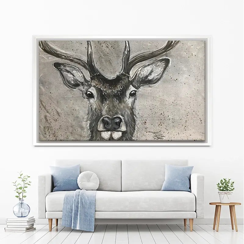 Stag Splash Canvas Print