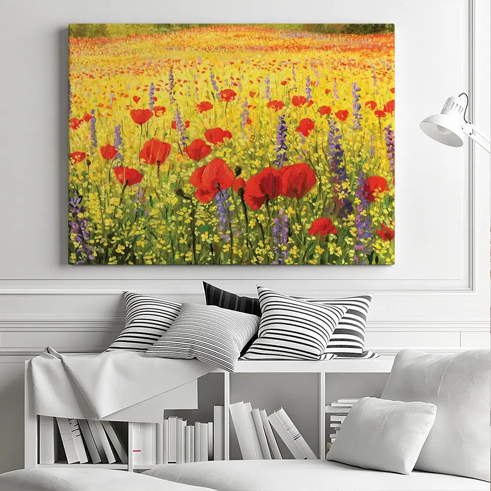 Poppies Oil Painting Canvas Print