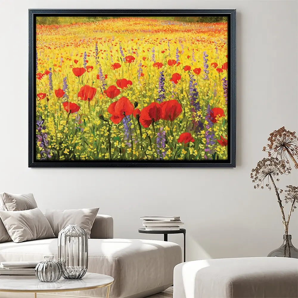 Poppies Oil Painting Canvas Print