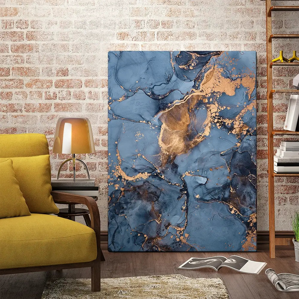 Blue And Bronze Canvas Print