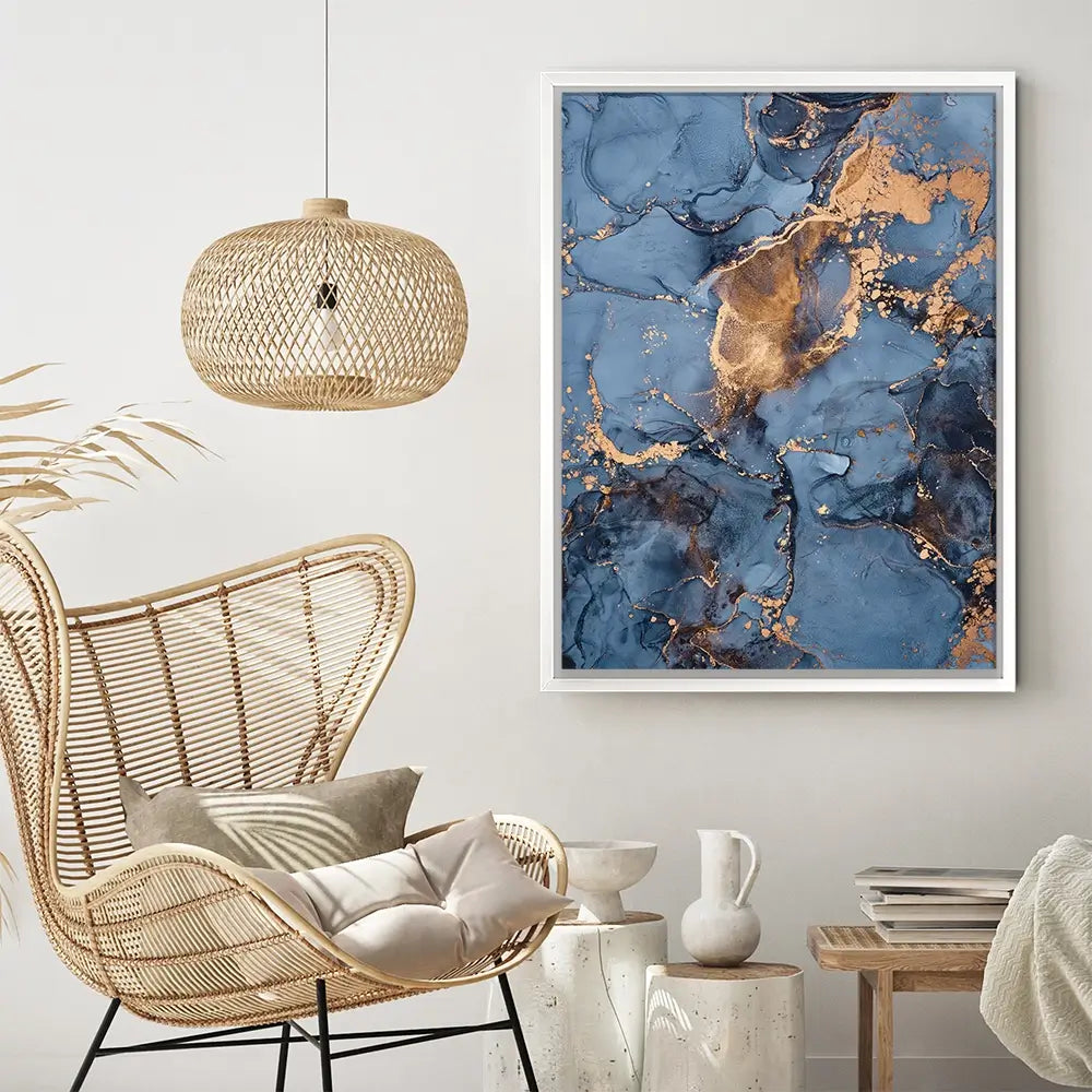 Blue And Bronze Canvas Print