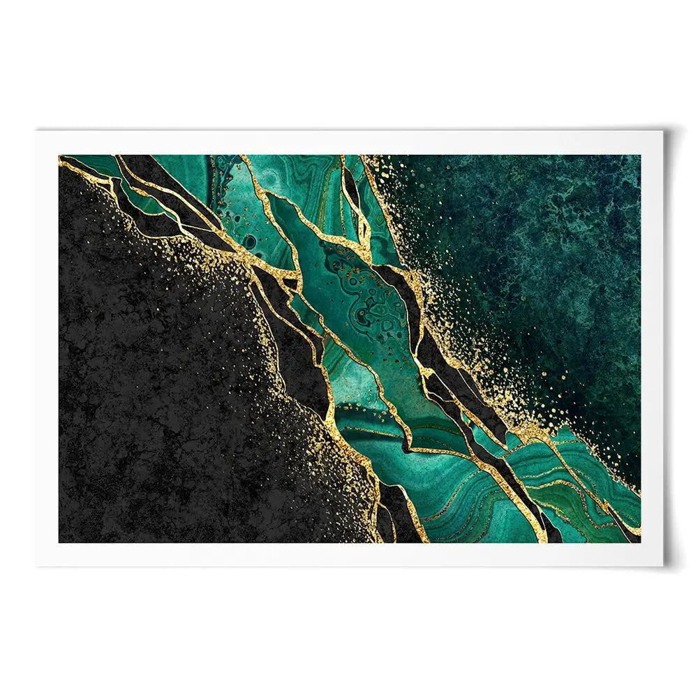 Green Malachite Marble Art Print