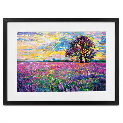 A Field Filled With Colour Framed Art Print