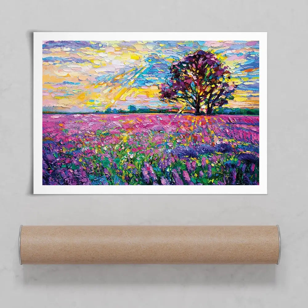 A Field Filled With Colour Art Print