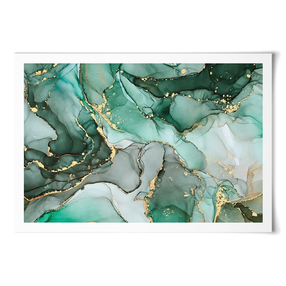 Green Marble Tones Art Print