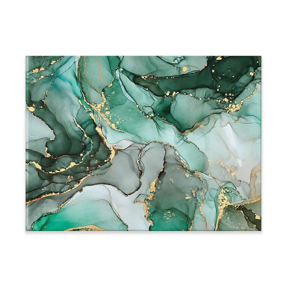 Green Marble Tones Canvas Print