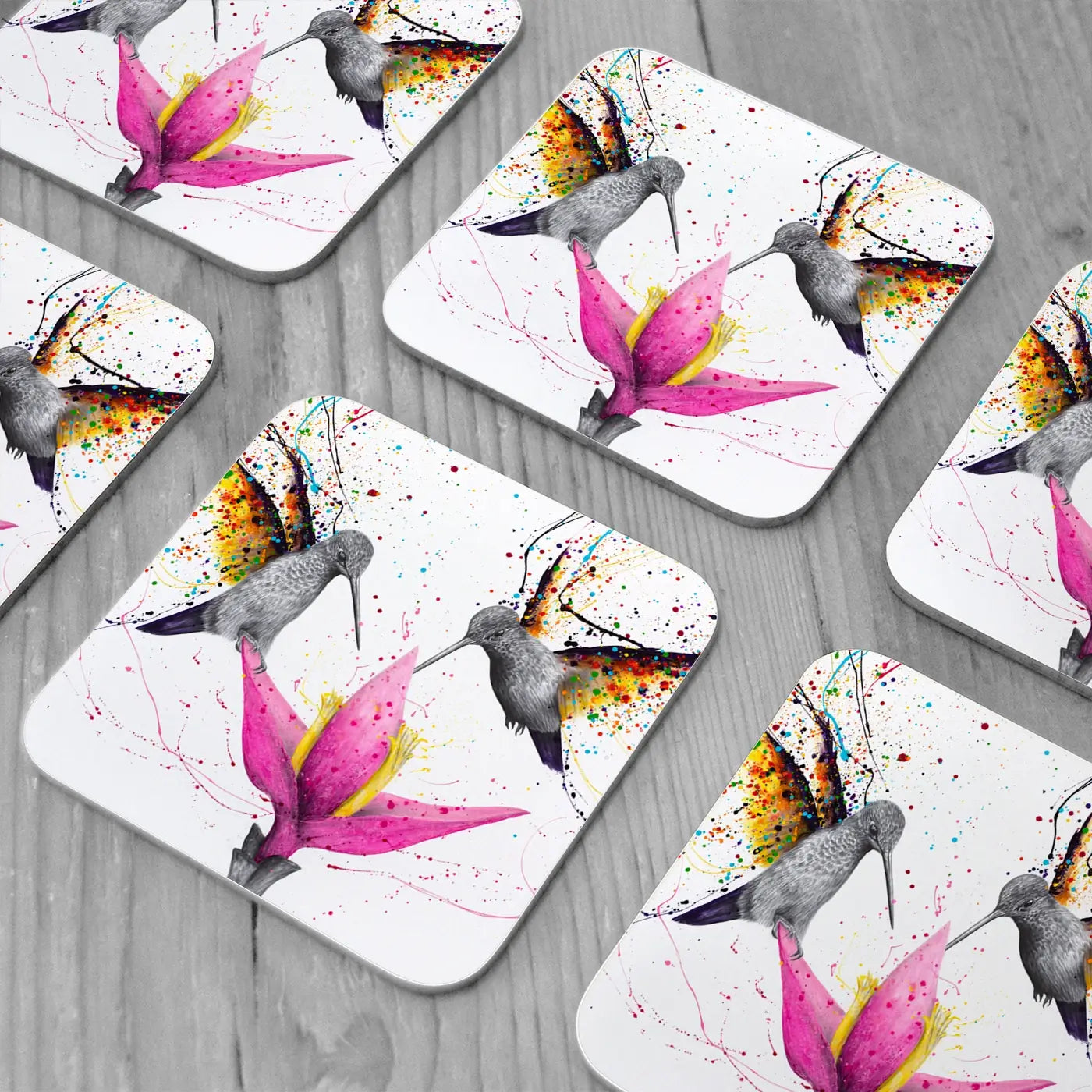 Friendship Hummingbirds Coaster Set