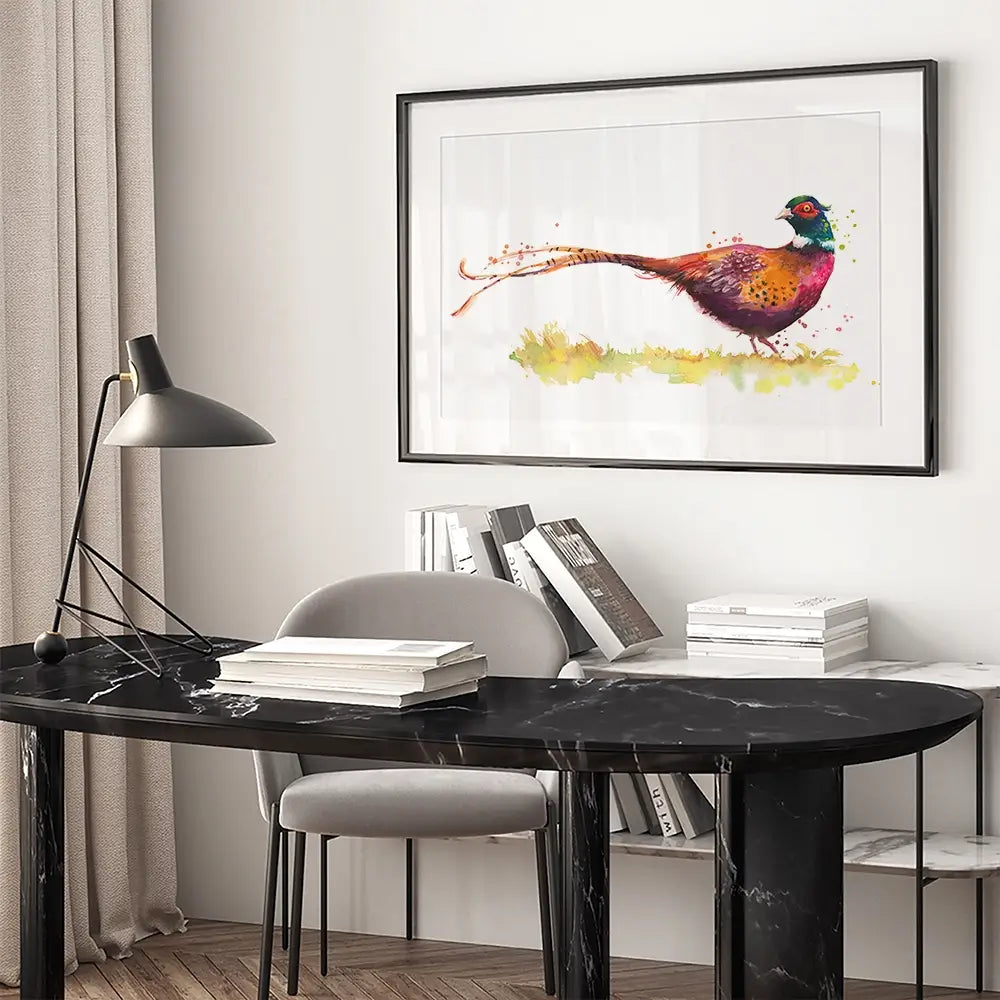 Pleasant Pheasant Framed Art Print