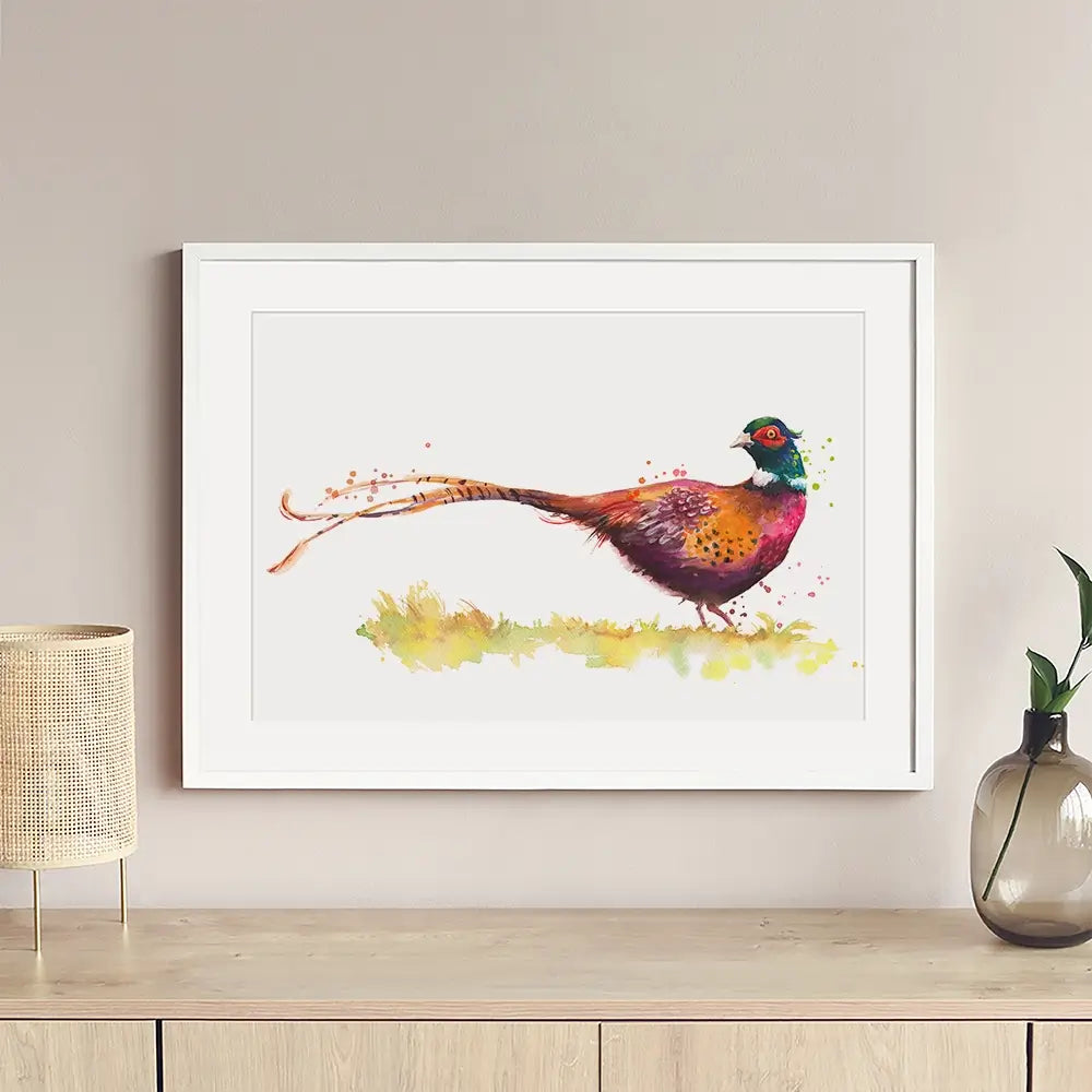 Pleasant Pheasant Framed Art Print