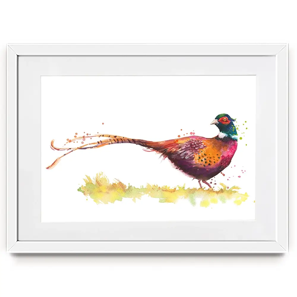 Pleasant Pheasant Framed Art Print