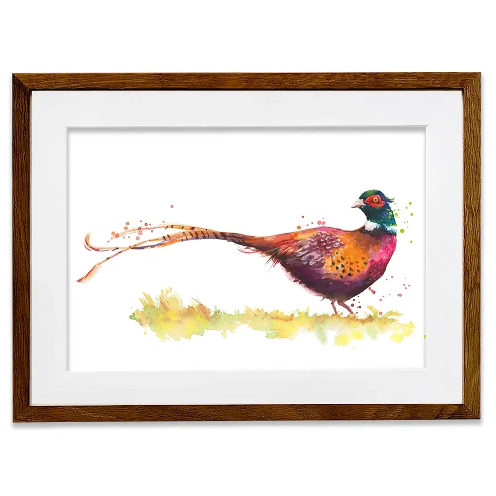 Pleasant Pheasant Framed Art Print