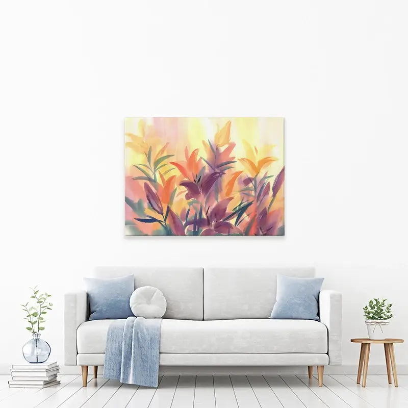 Summer Lily Flowers Canvas Print