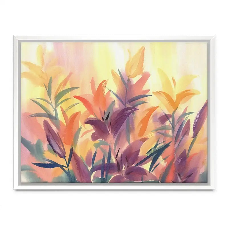 Summer Lily Flowers Canvas Print