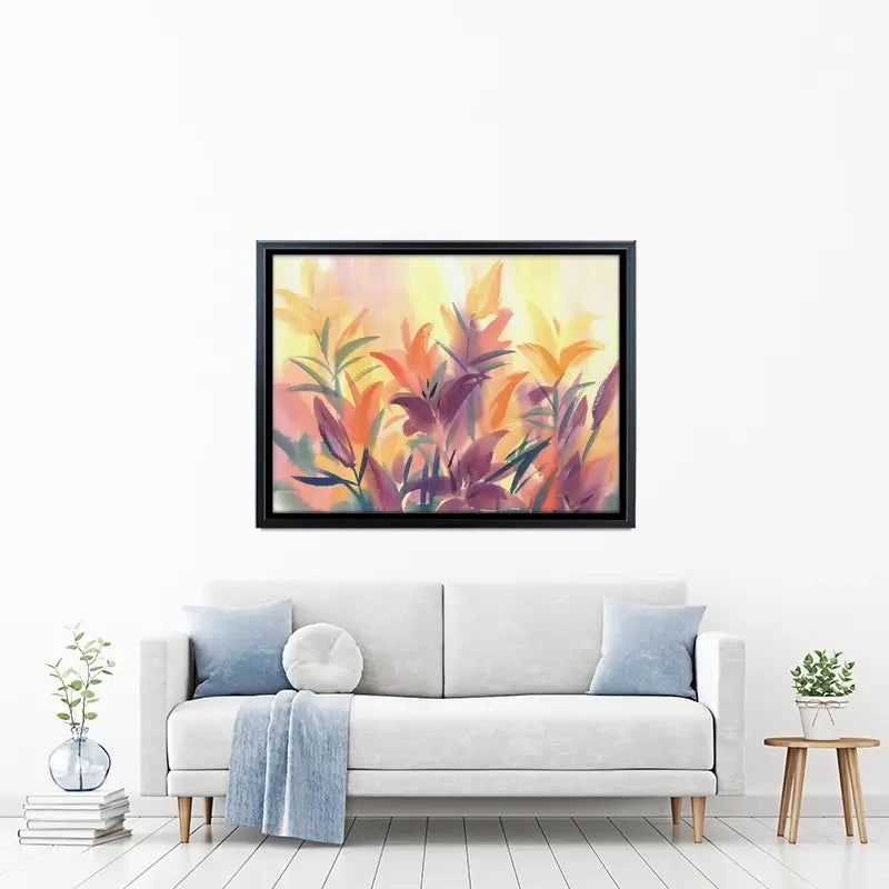 Summer Lily Flowers Canvas Print