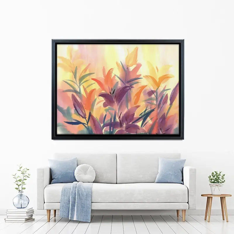 Summer Lily Flowers Canvas Print